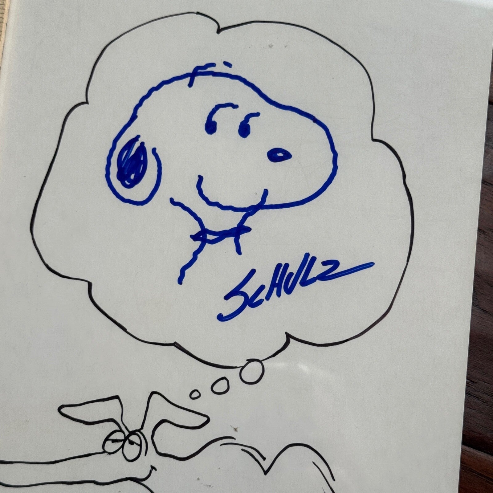 CHARLES M SCHULZ * PSA * Autograph SNOOPY Hand-Drawn MASHUP Signed + "B.C." Hart