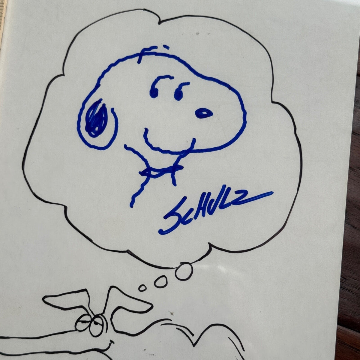 CHARLES M SCHULZ * PSA * Autograph SNOOPY Hand-Drawn MASHUP Signed + "B.C." Hart