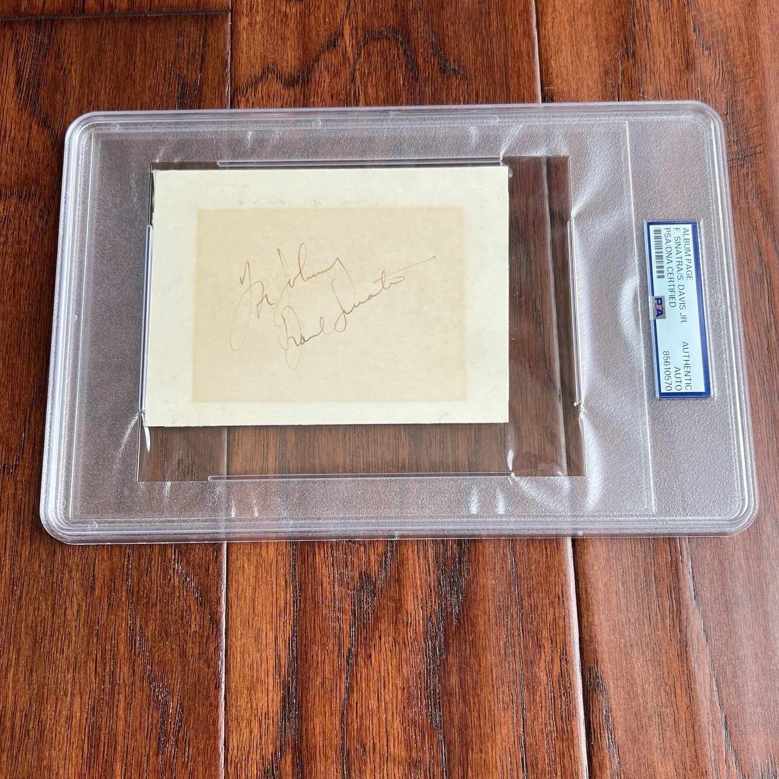 FRANK SINATRA & SAMMY DAVIS JR. * PSA * Autograph Card SIGNED * "Rat Pack" Duo