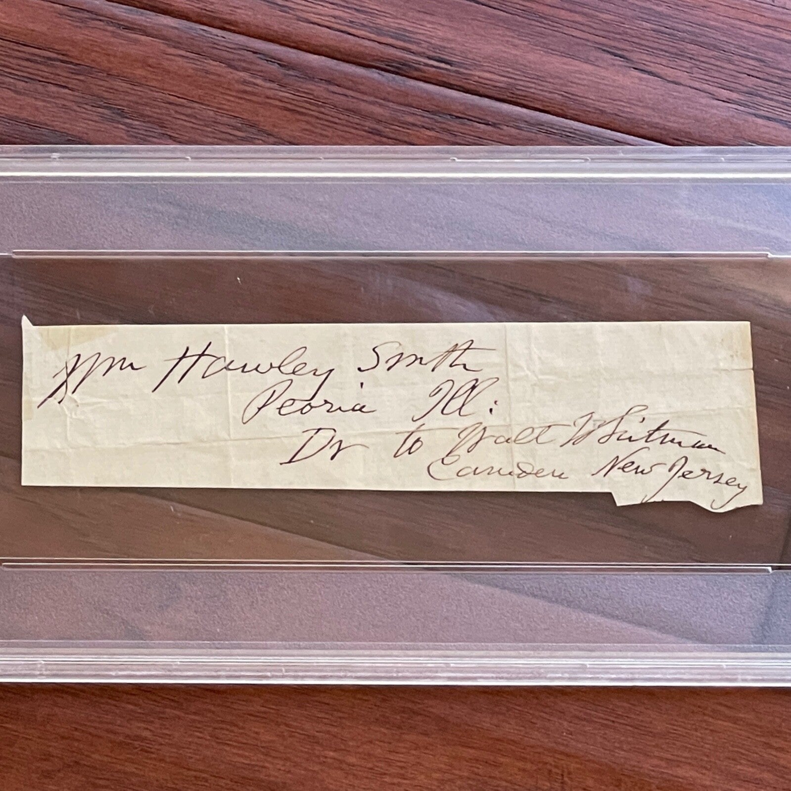 WALT WHITMAN * PSA/DNA * Autograph CUT SIGNATURE Signed * "Leaves of Grass" POET