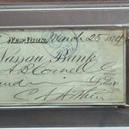 CHESTER ARTHUR * PSA/DNA * Autograph Handwritten Check Signed * NYC 1874