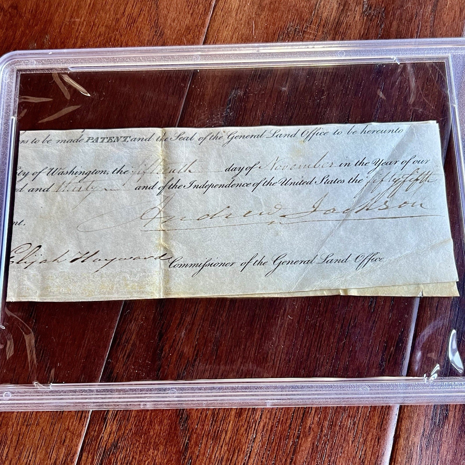 ANDREW JACKSON * PSA * Autograph Cut LAND GRANT Signed as President Signature