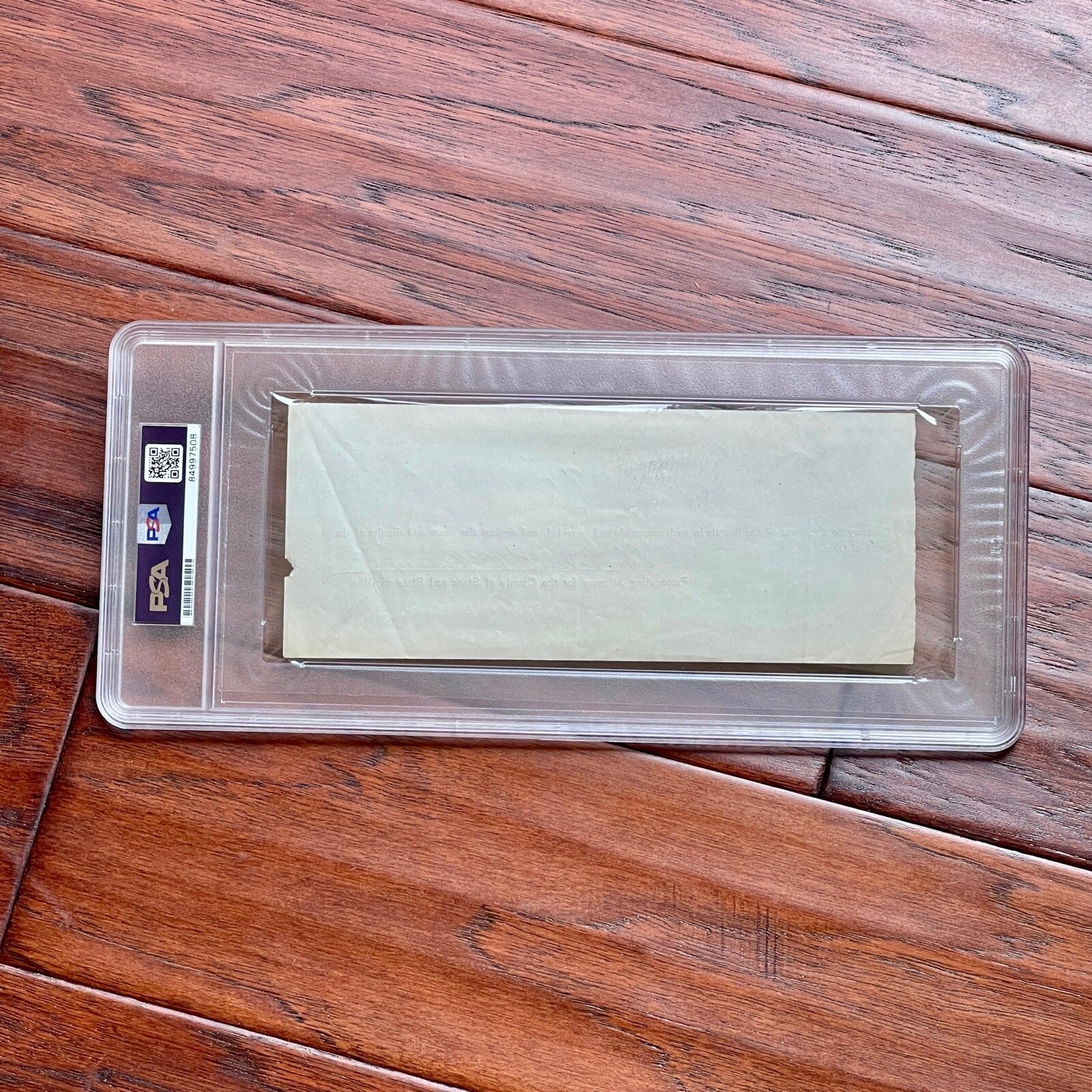 WILLIAM MCKINLEY * PSA/DNA Early Full Signature Autograph Signed As Lawyer Slab