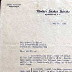 JOHN F. KENNEDY * PSA * Senate AUTOGRAPH Veterans Assistance Letter SIGNED JFK