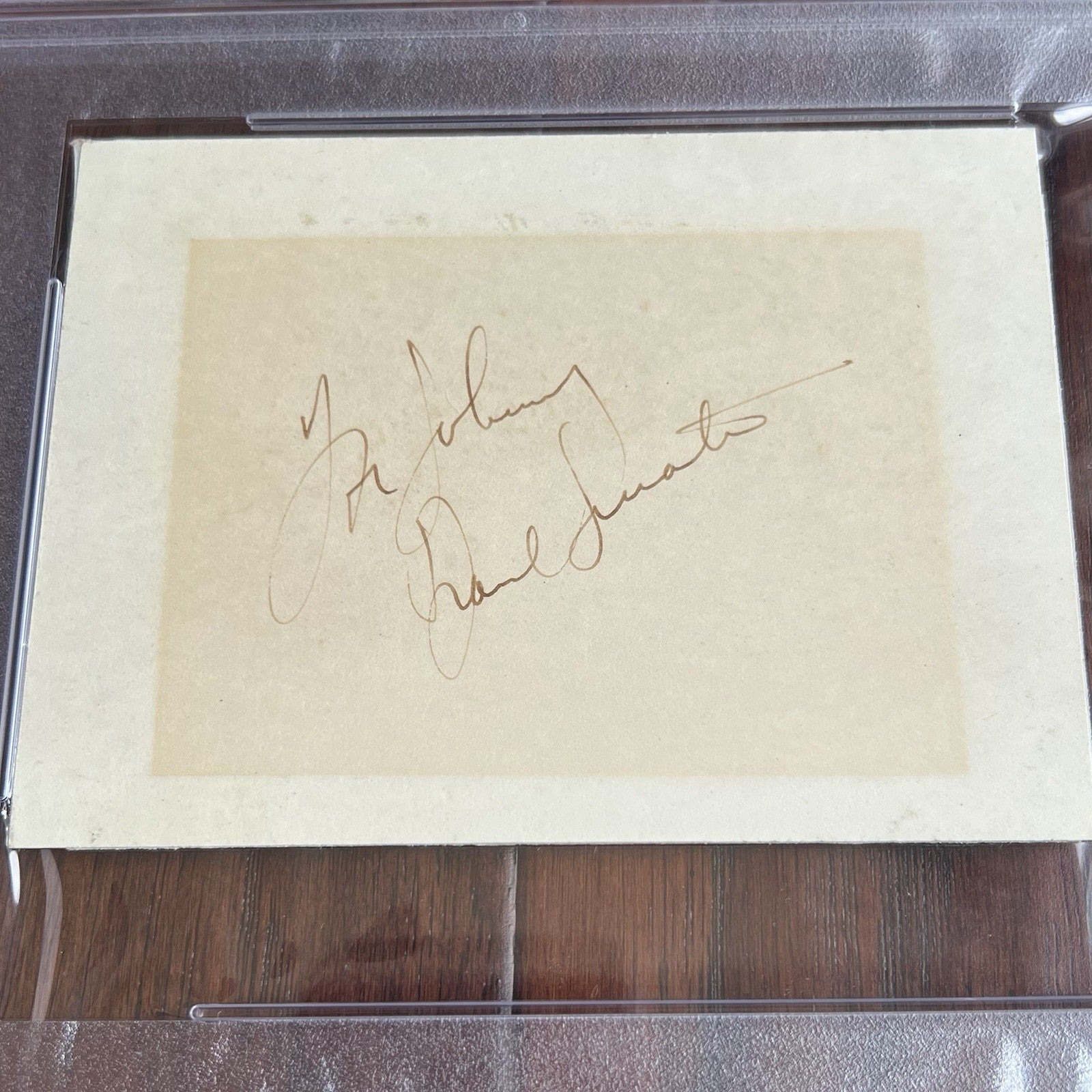 FRANK SINATRA & SAMMY DAVIS JR. * PSA * Autograph Card SIGNED * "Rat Pack" Duo