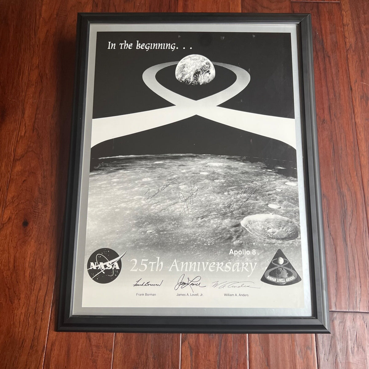 APOLLO 8 CREW SIGNED * WILLIAM BILL ANDERS LOVELL * Autograph Earthrise Poster