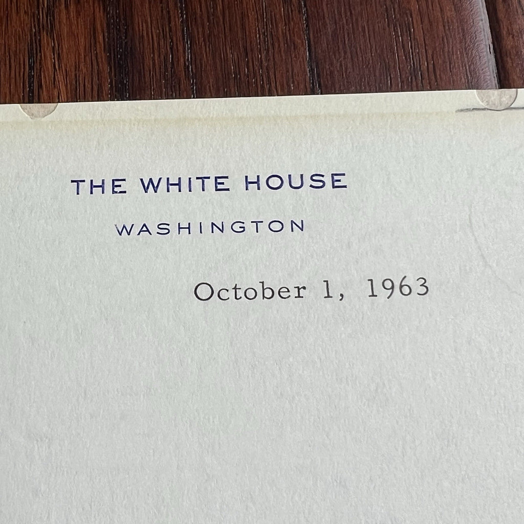JOHN F. KENNEDY * PSA * Autograph WHITE HOUSE Letter Signed 1 Month Before Death