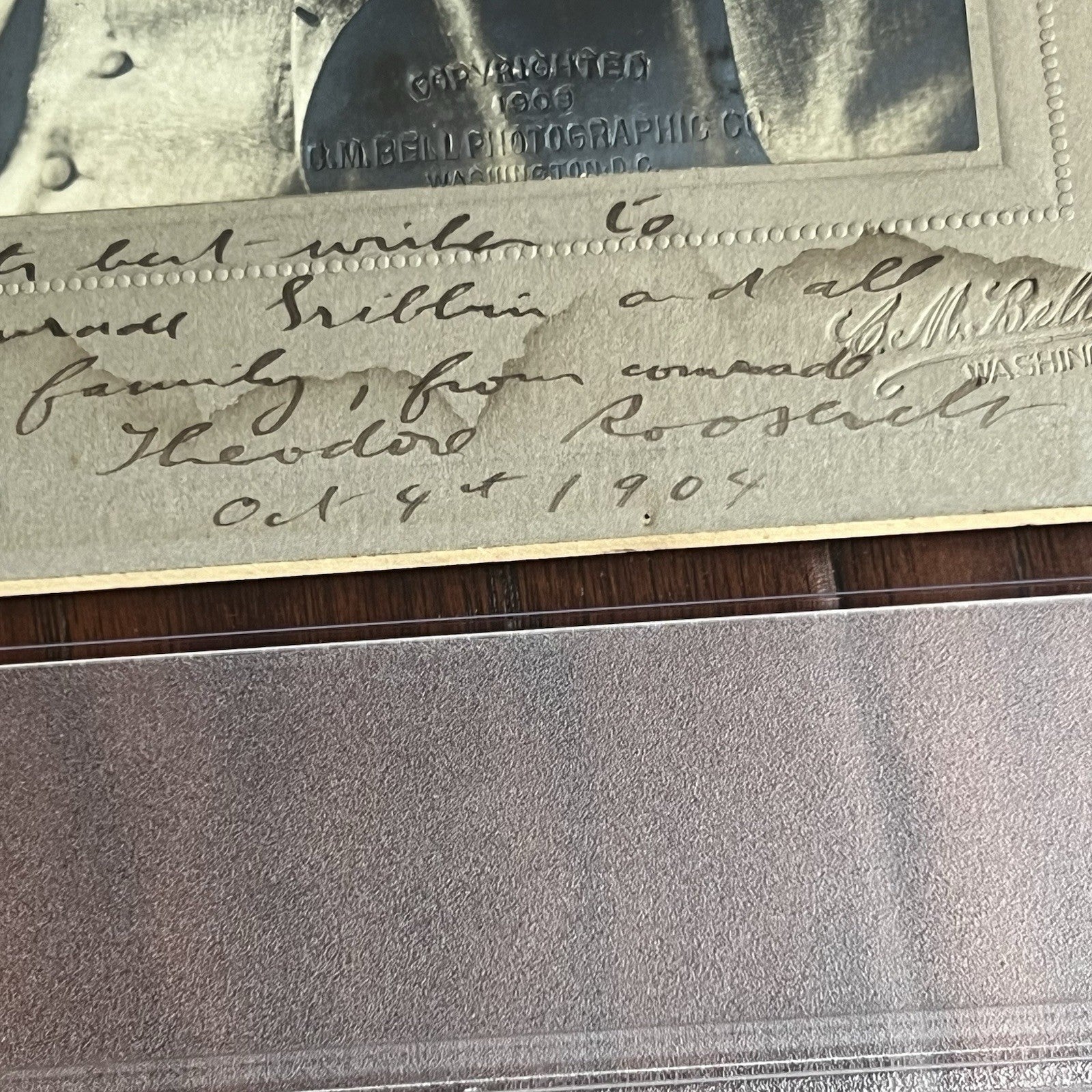 THEODORE ROOSEVELT * PSA * Photo Signed As President To ROUGH RIDER Autograph