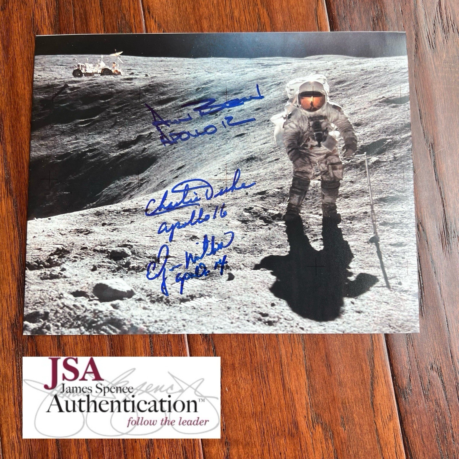 MOONWALKERS * JSA * Apollo Astronauts Signed Autograph Alan Bean Edgar Mitchell