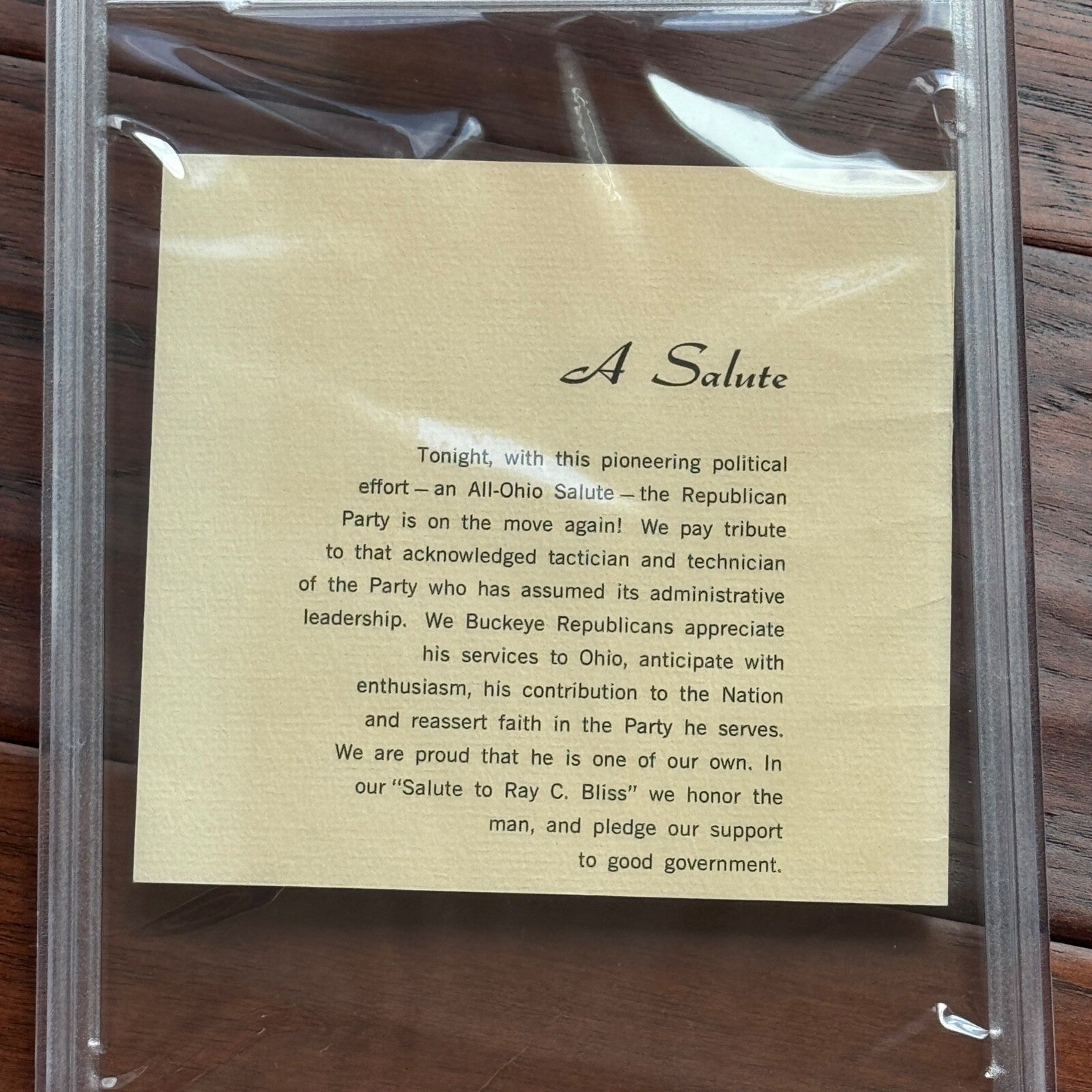 RONALD REAGAN * PSA/DNA * Autograph OHIO GOP Elephant Page Signed