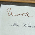 SAMUEL L. CLEMENS * PSA *  MARK TWAIN Autograph Vintage Framed Display SIGNED
