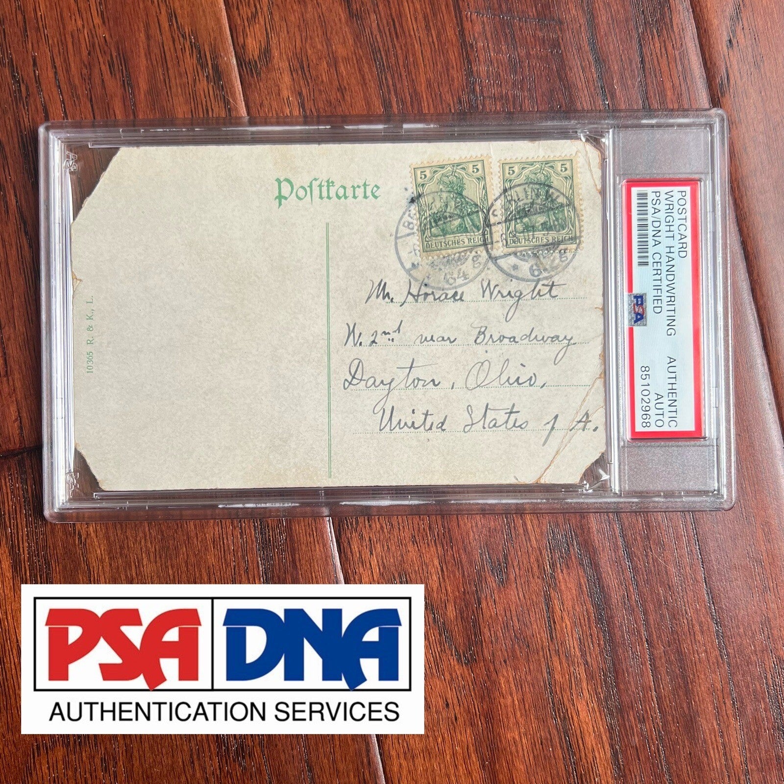 WILBUR WRIGHT * PSA * Handwritten AUTOGRAPH Postcard SIGNED * Wright Brothers