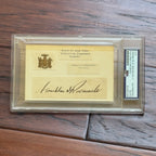 FRANKLIN D. ROOSEVELT * PSA * Autograph Cut Signature Card as NY Governor * FDR