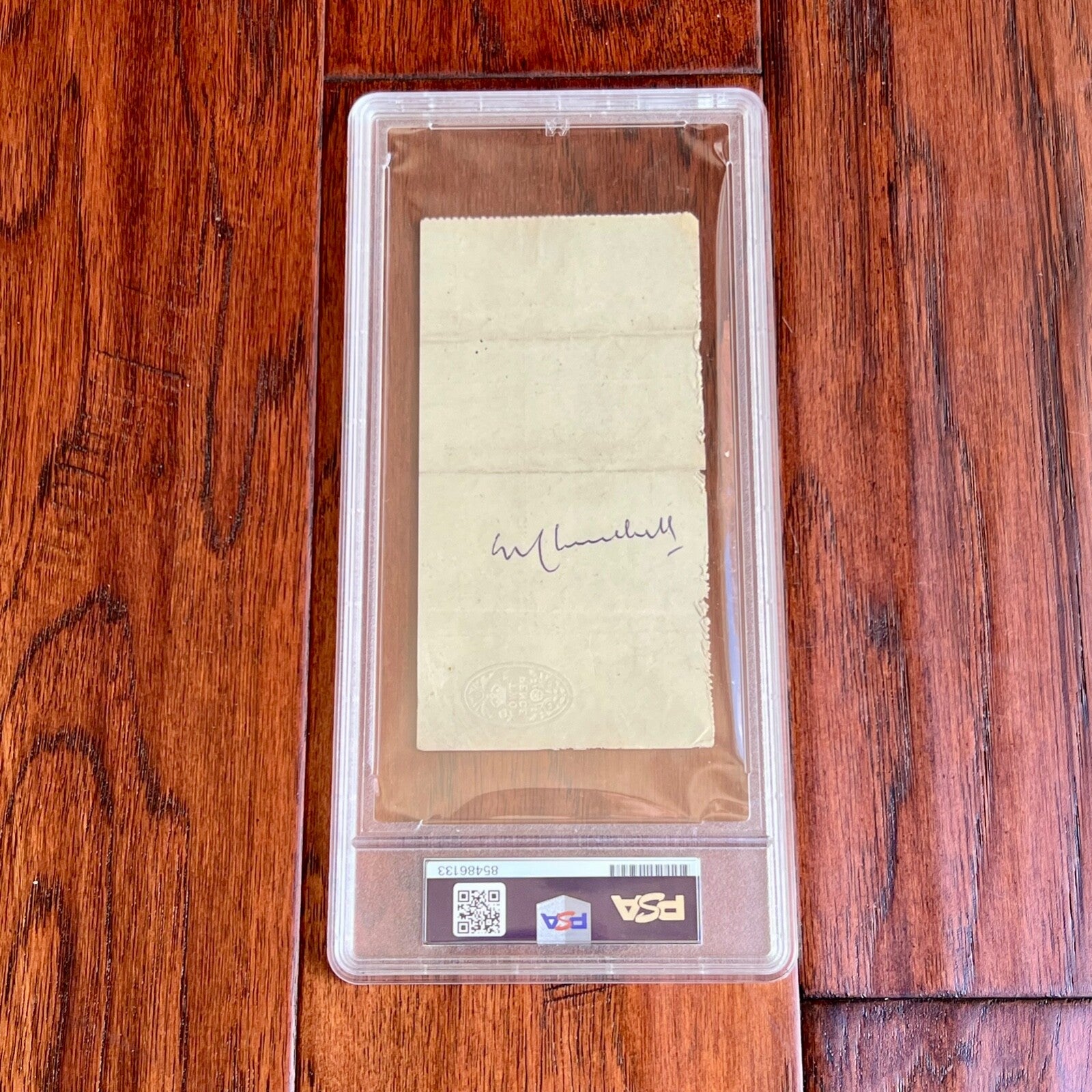 WINSTON S. CHURCHILL * PSA * Autograph BANK CHECK Endorsement Signed * UK PM