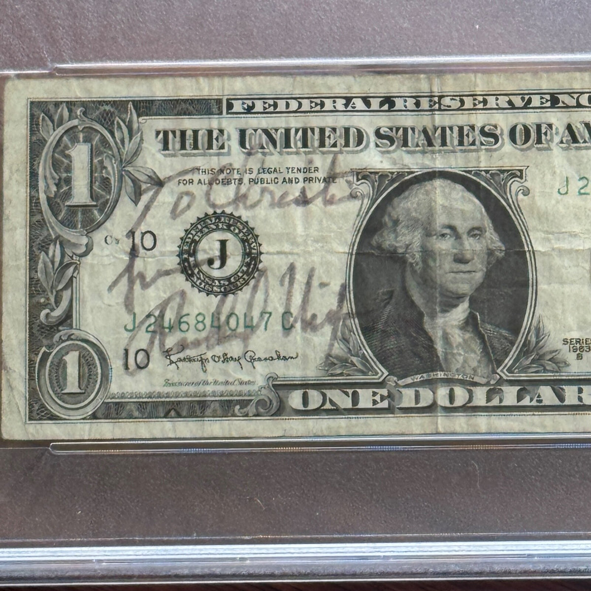 RICHARD NIXON * PSA * Autograph $1 Bill CURRENCY Signed * One Dollar Signature