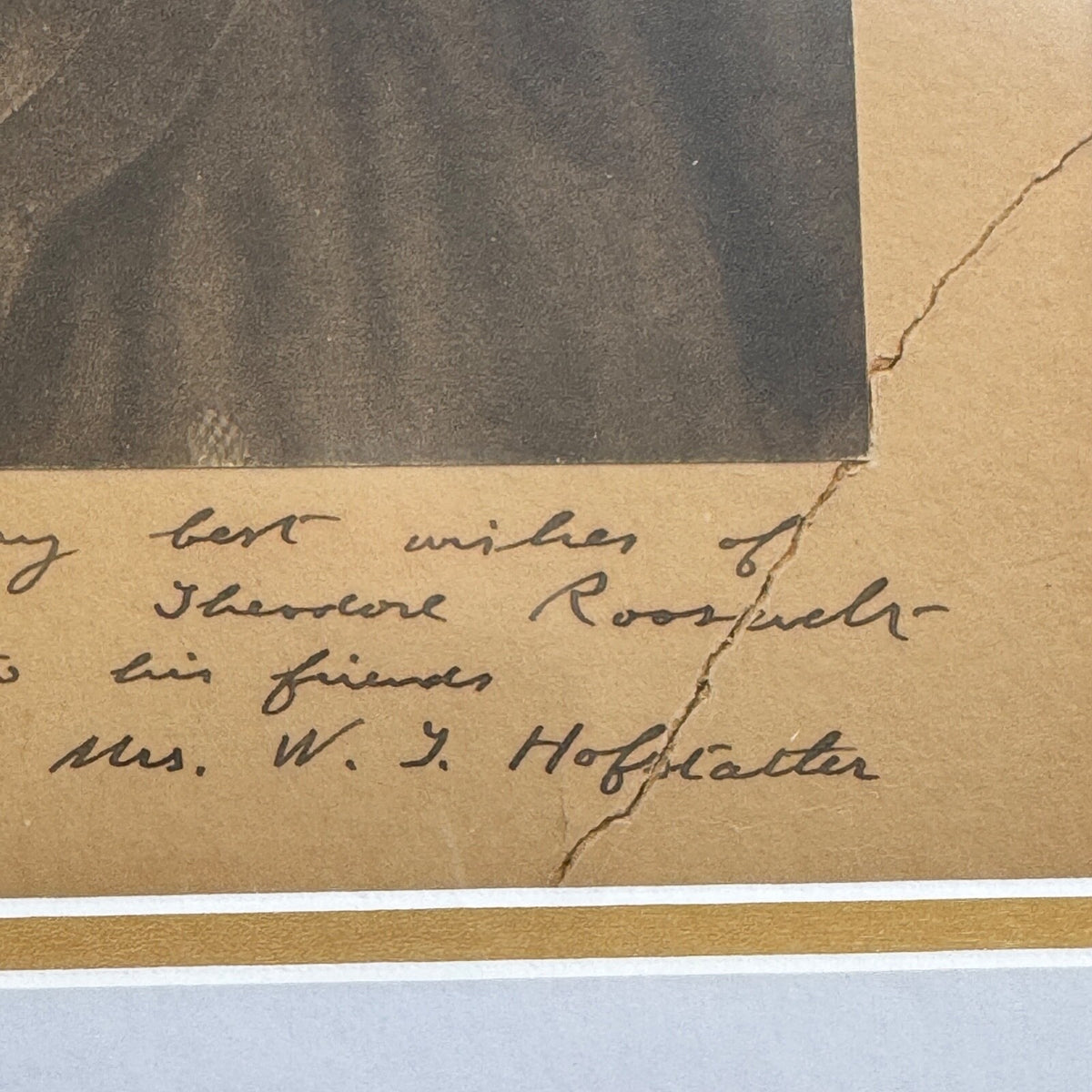 THEODORE ROOSEVELT * PSA/DNA * Autograph Portrait Photo Signed * 1917 Framed