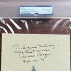 RONALD REAGAN * PSA * Autograph BERLIN WALL Souvenir Photo Signed