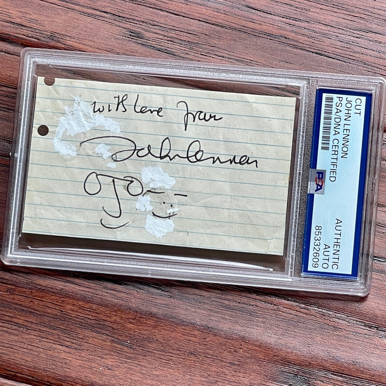 JOHN LENNON * PSA/DNA * Scarce Autograph JOHN + YOKO DOODLES Signed * Beatles