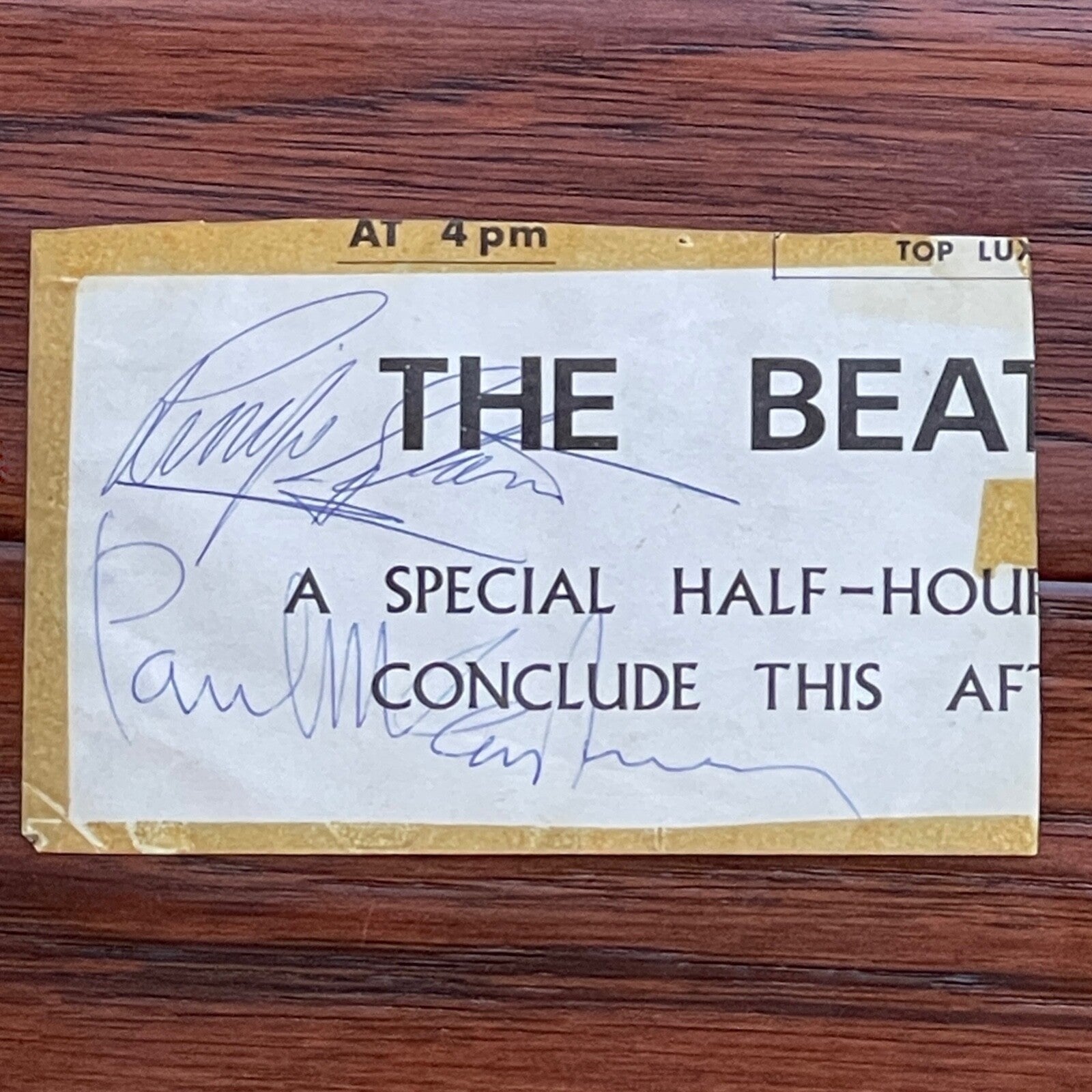 PAUL McCARTNEY + RINGO * JSA * Beatles AUTOGRAPH Cut Signatures SIGNED