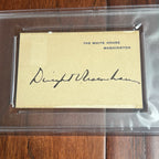 DWIGHT D.  + MAMIE EISENHOWER * PSA/DNA * Signed WHITE HOUSE CARDS Autographs