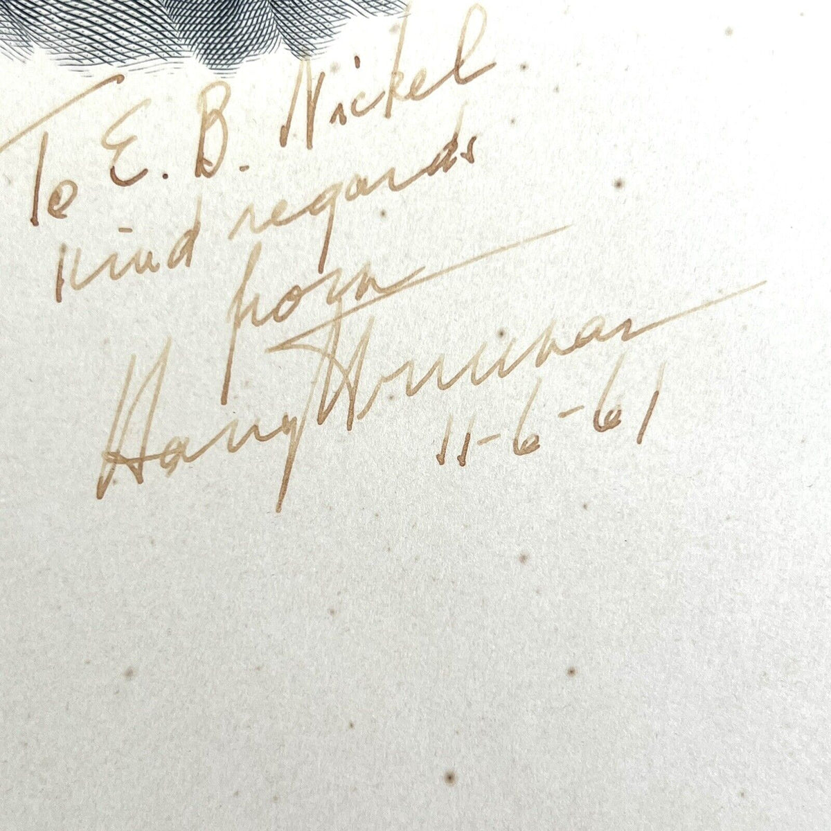 HARRY TRUMAN * JSA LOA * Signed 11x14 Engraving Autograph Official BEP Portrait