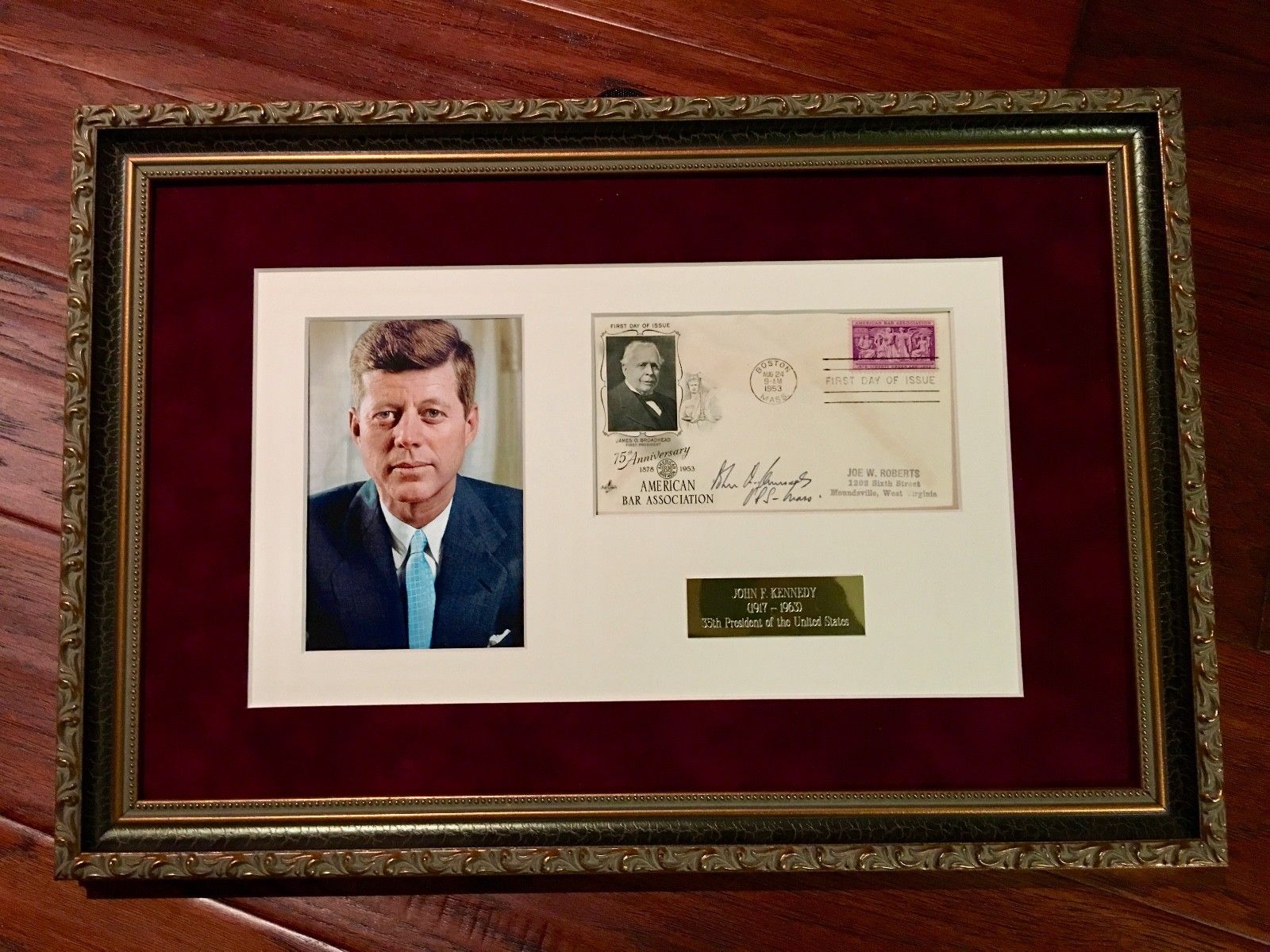 JOHN F. KENNEDY * JSA COA * Scarce "USS Mass" AUTOGRAPH Signed * President