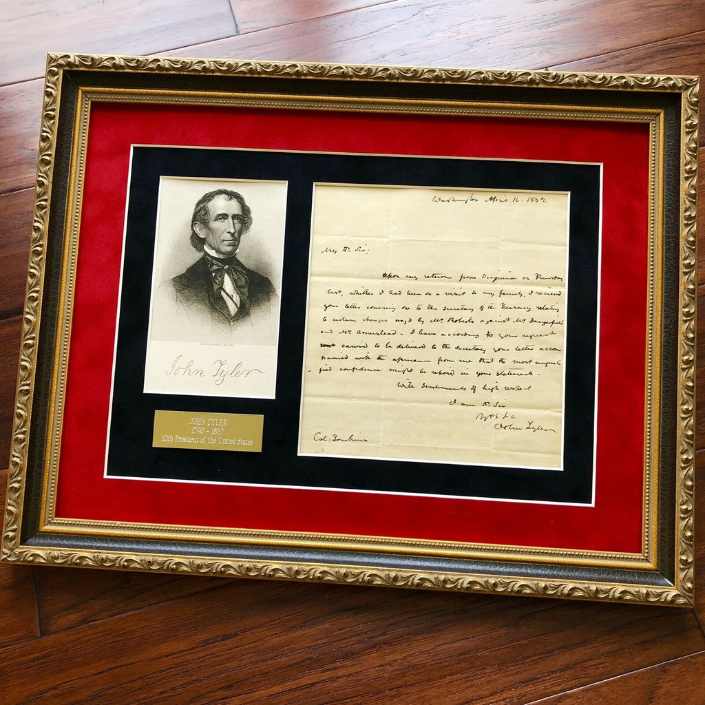 JOHN TYLER * BAS LOA * Handwritten Autograph 1832 Letter Signed * President