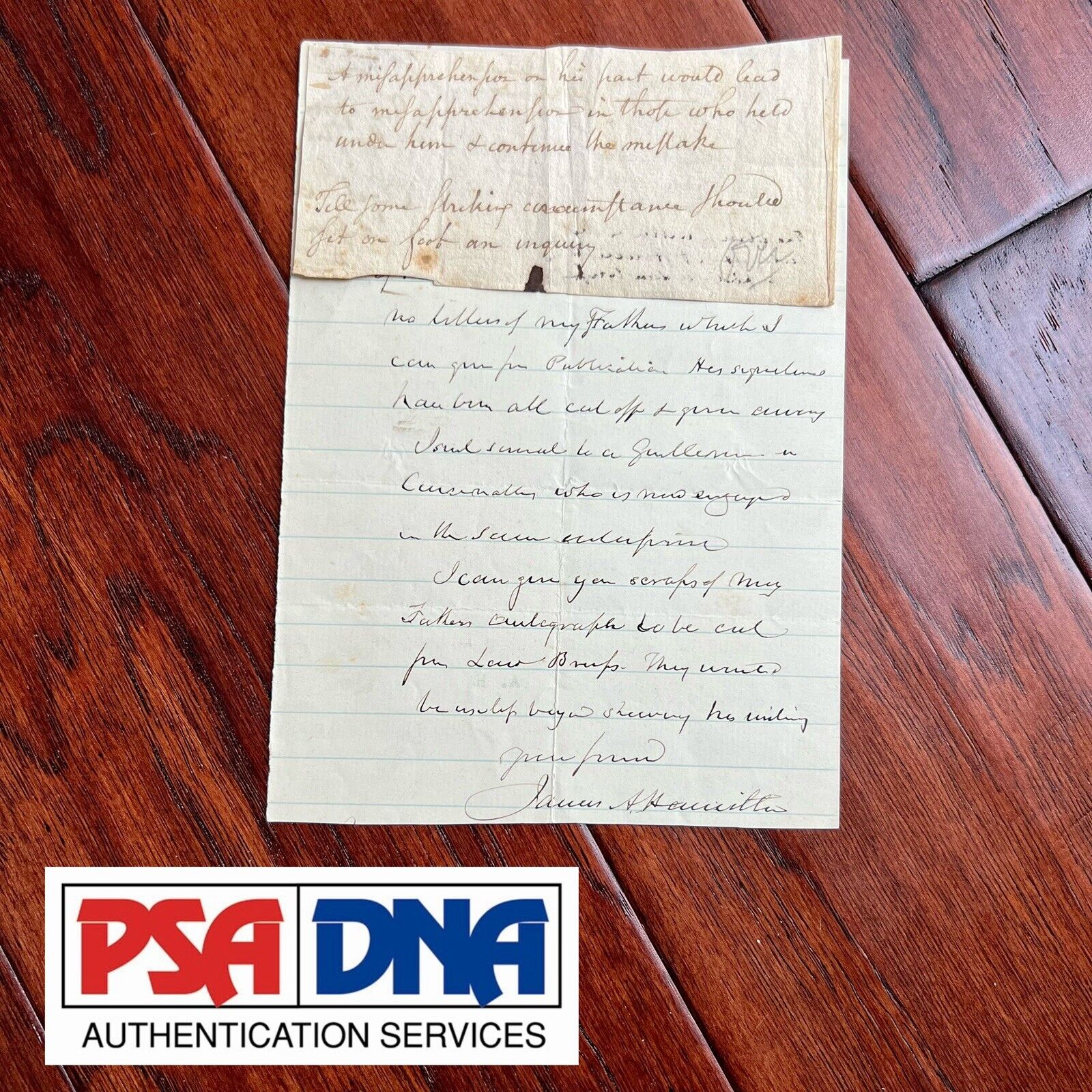 ALEXANDER HAMILTON * PSA * Handwritten Case Vs Aaron Burr * Not Autograph Signed