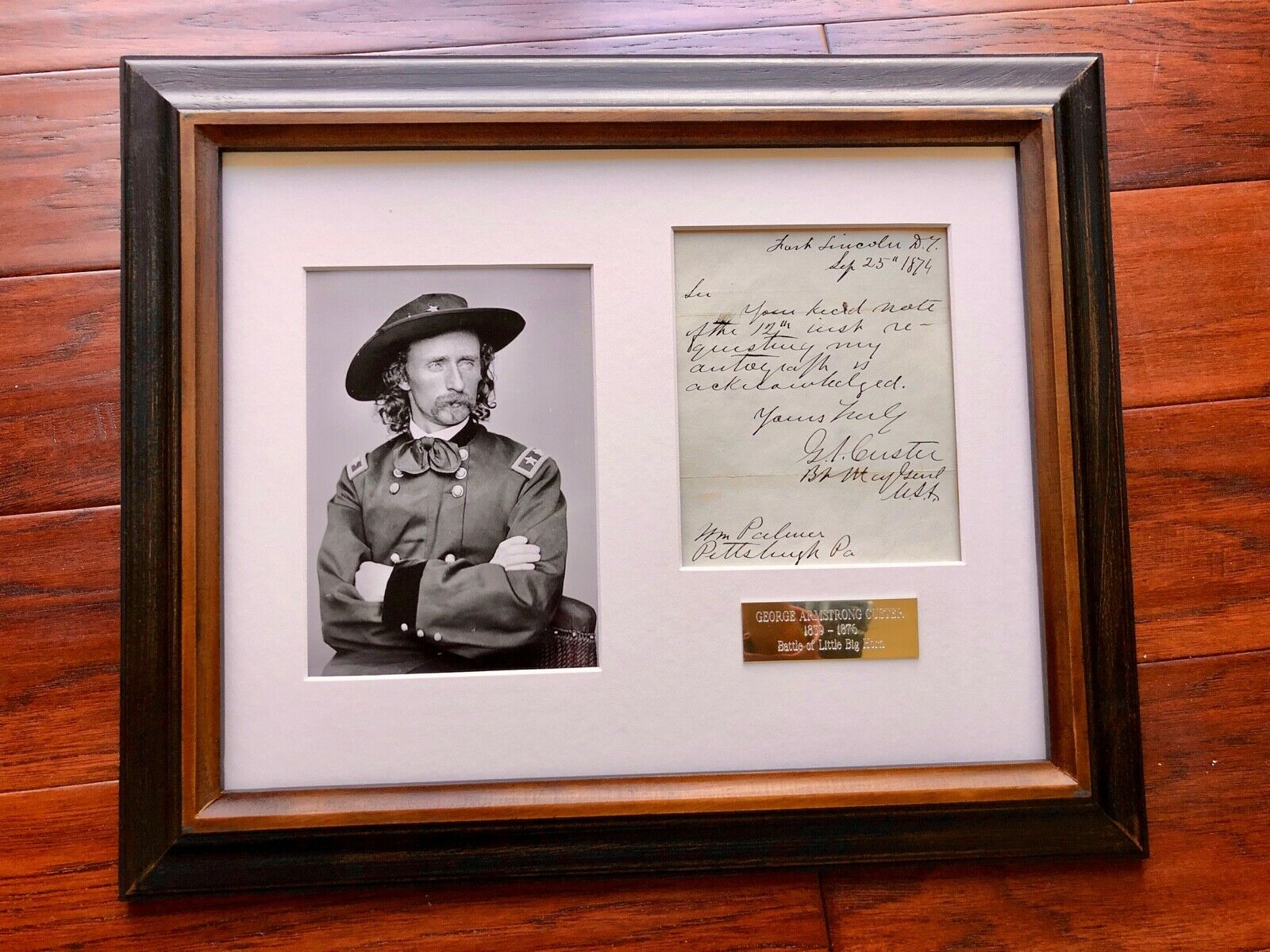 GEORGE CUSTER * BAS * Scarce Handwritten AUTOGRAPH Letter SIGNED Little Bighorn