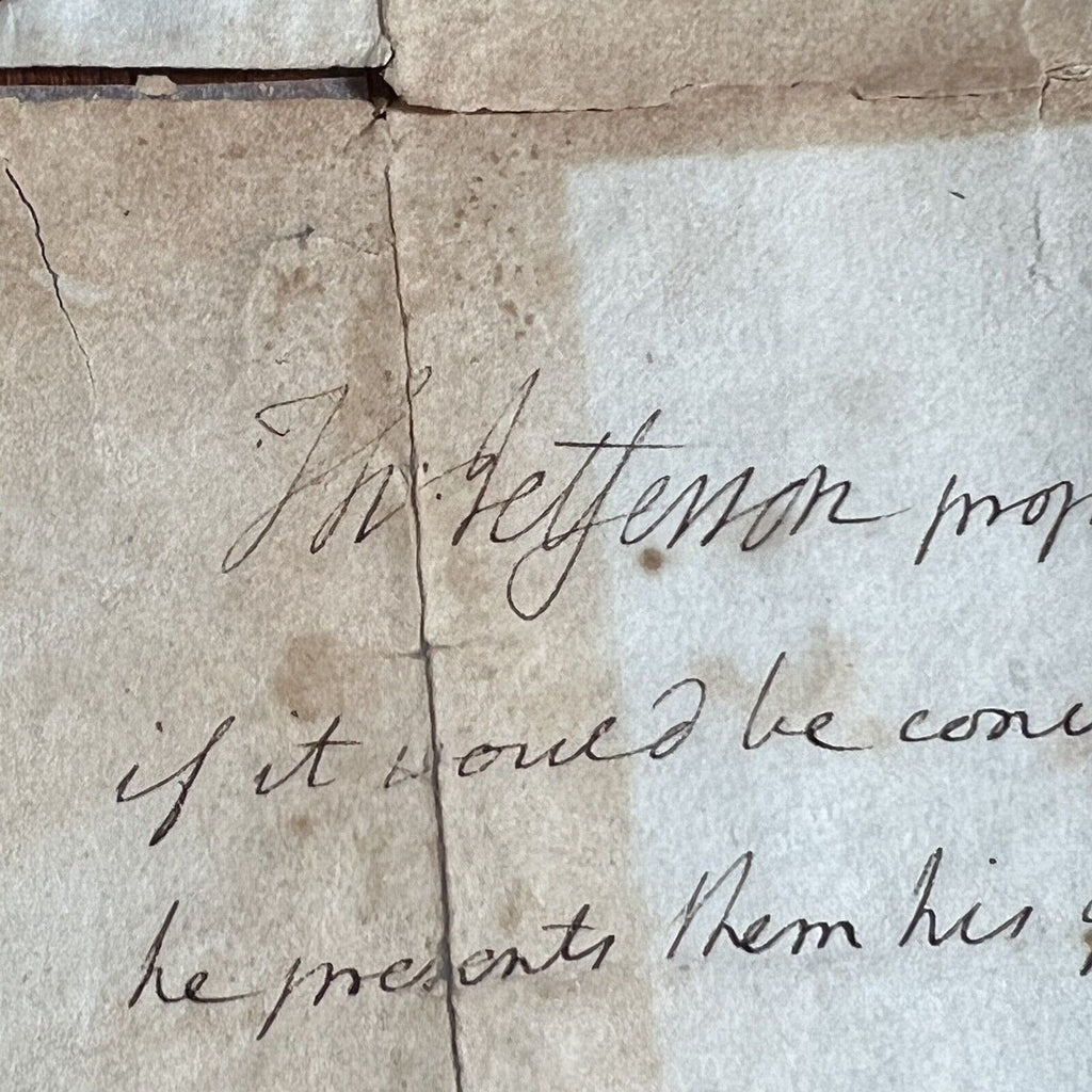 THOMAS JEFFERSON * PSA/DNA * Signed Invitation to Mrs. James Madison Autograph