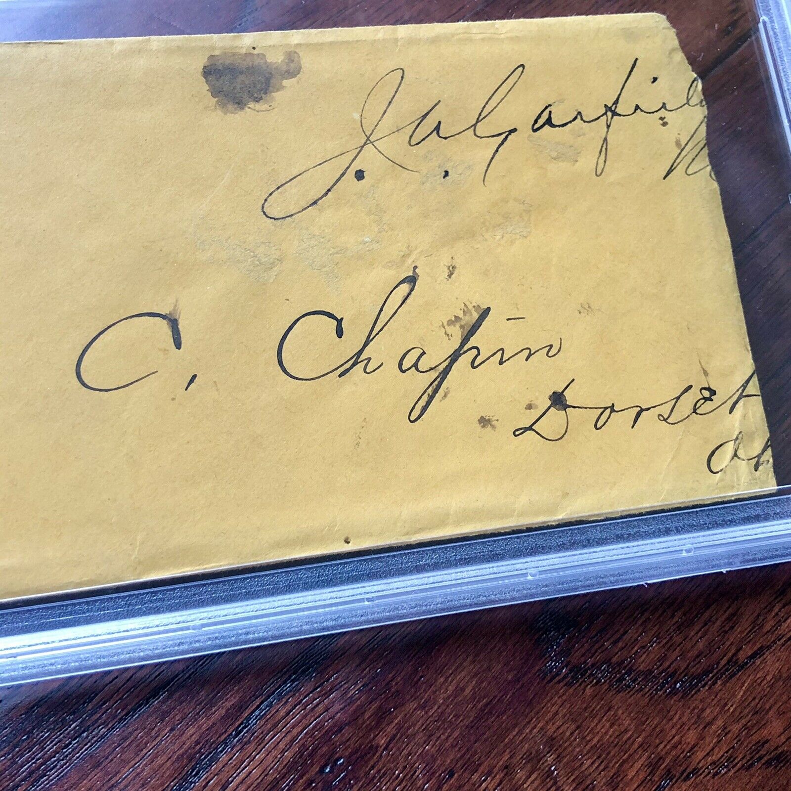 JAMES A. GARFIELD * PSA/DNA Slabbed * Autograph Envelope Signed * President