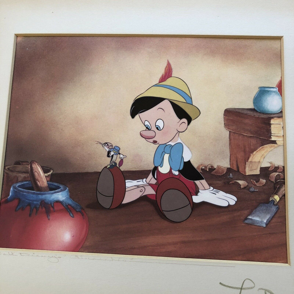 WALT DISNEY * JSA LOA Phil Sears * Pinocchio Signed Production Cel Autograph