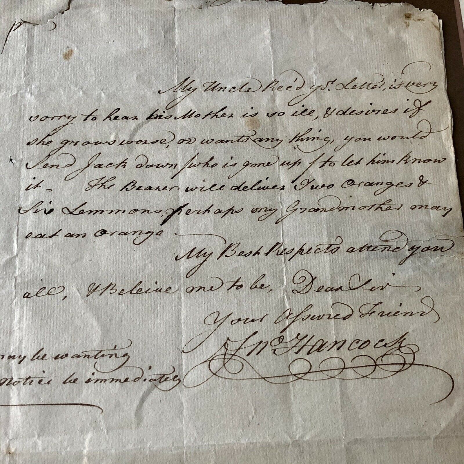 JOHN HANCOCK * PSA/DNA * Handwritten Autograph Letter Signed SLAVERY Content *