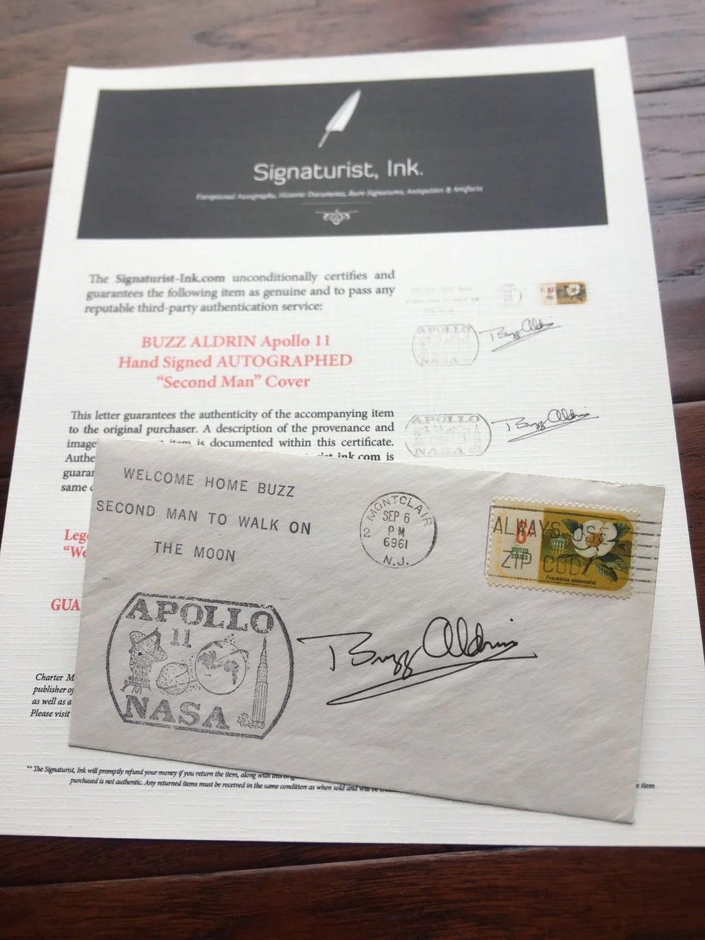 BUZZ ALDRIN * Autograph SIGNED Moon Cover * APOLLO 11 NASA Astronaut