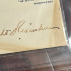 DWIGHT D. EISENHOWER * BAS BECKETT Slab * Signed White House Card Autograph