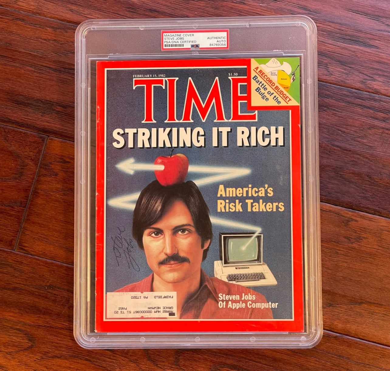 STEVE JOBS * PSA/DNA * Scarce Autograph TIME Magazine APPLE Computer Signed
