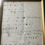 CHARLES DARWIN * JSA * Handwritten Autograph Mathematical Equations * Not Signed