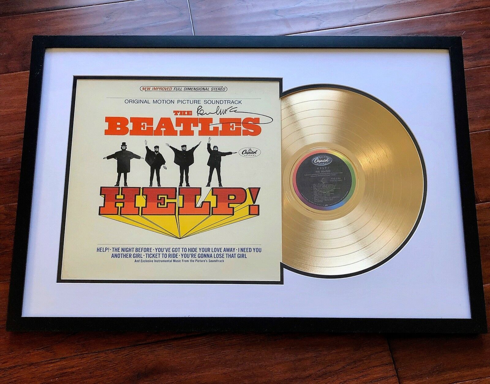 PAUL MCCARTNEY * Perry Cox * Beatles Autograph HELP Gold Album * LP SIGNED