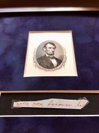 ABRAHAM LINCOLN * PSA/DNA * 4 Handwritten Cut Words * not Autograph or Signed