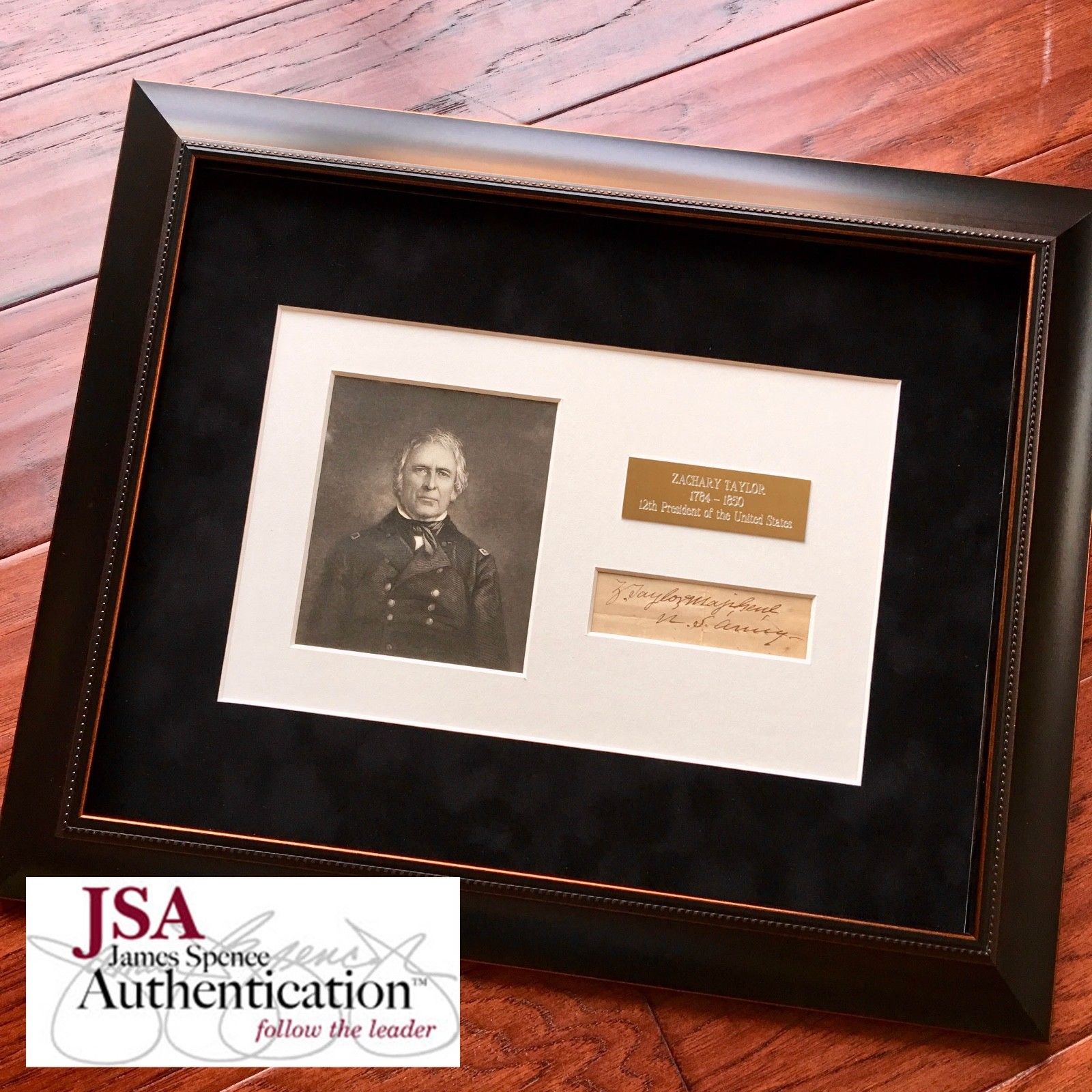 ZACHARY TAYLOR * JSA COA * AUTOGRAPH Cut Signed * Major Genl US ARMY