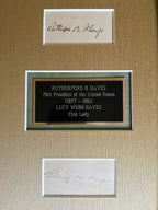 President RUTHERFORD B. HAYES and LUCY WEBB HAYES Autograph Duo Signed