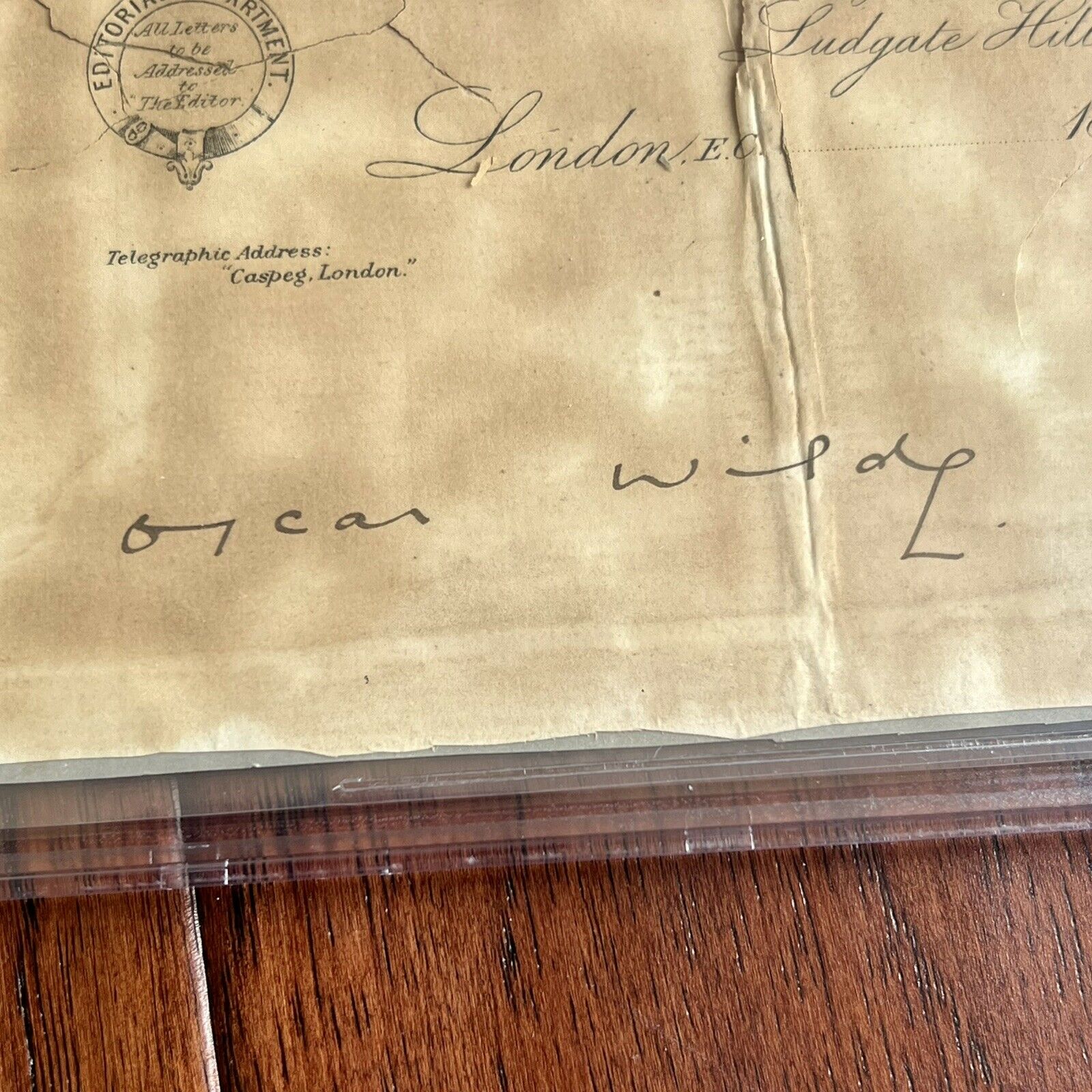 OSCAR WILDE * Beckett BAS * Hand Signed Stationery Autograph