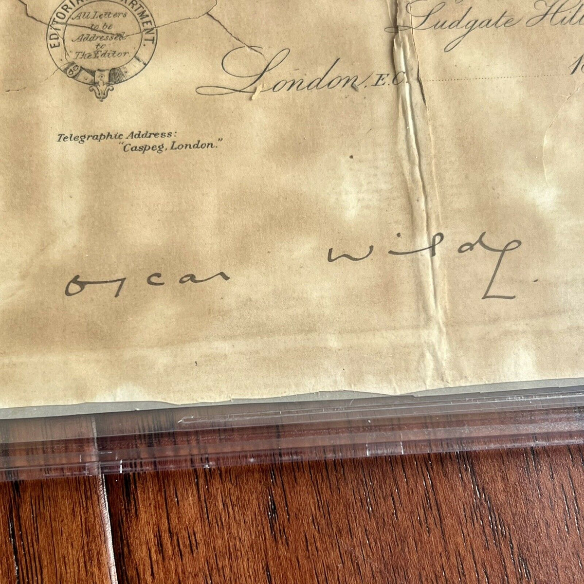 OSCAR WILDE * Beckett BAS * Hand Signed Stationery Autograph