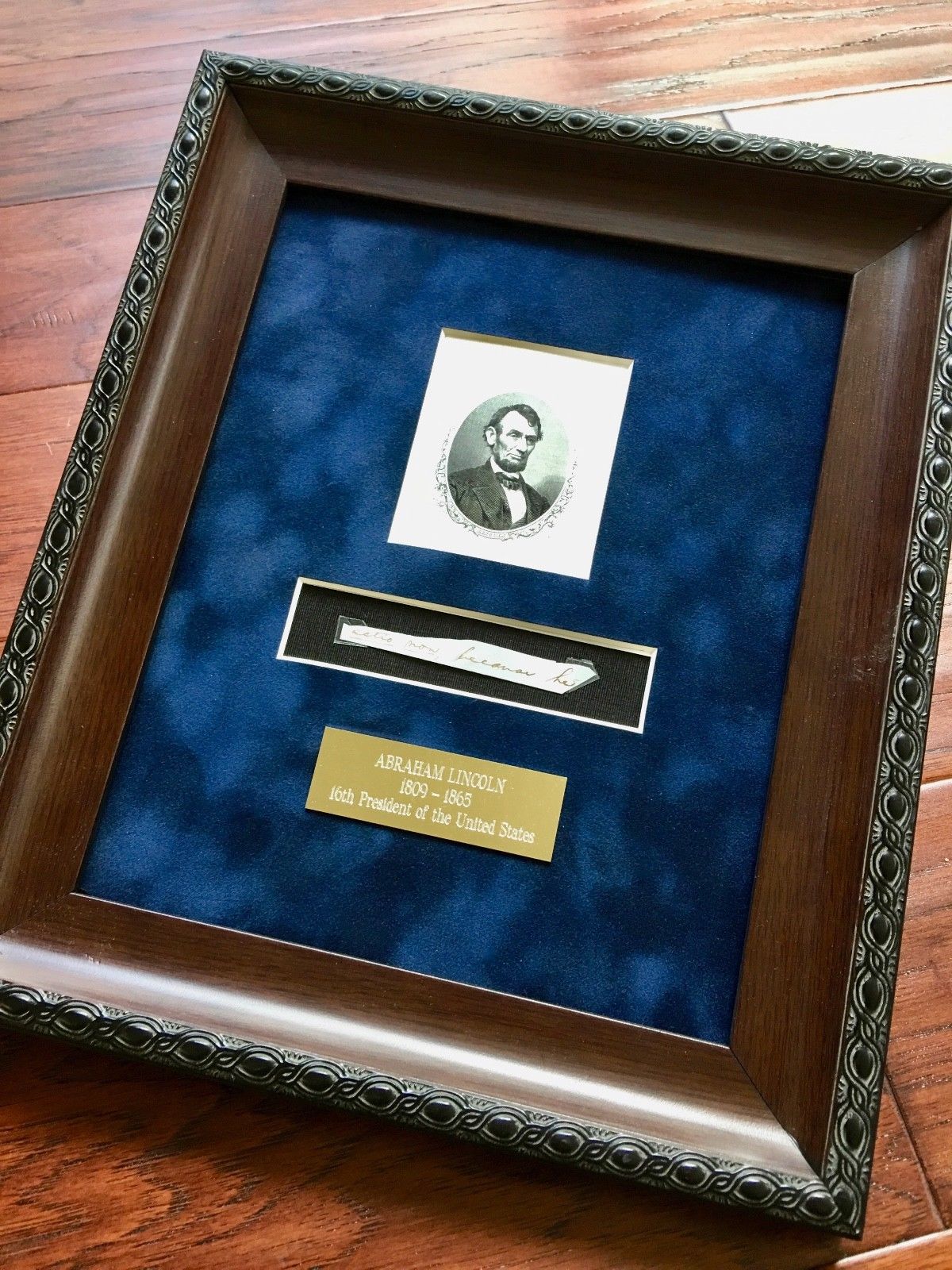 ABRAHAM LINCOLN * PSA/DNA * 4 Handwritten Cut Words * not Autograph or Signed