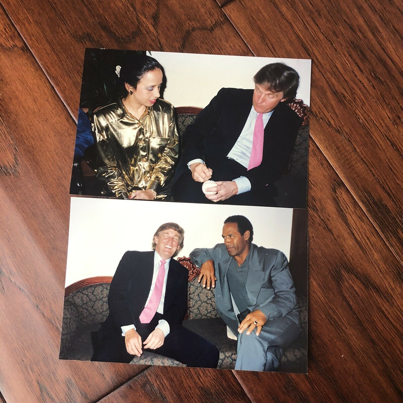 DONALD TRUMP & OJ SIMPSON * JSA LOA * Proof Autograph Signed Rawlings Baseball