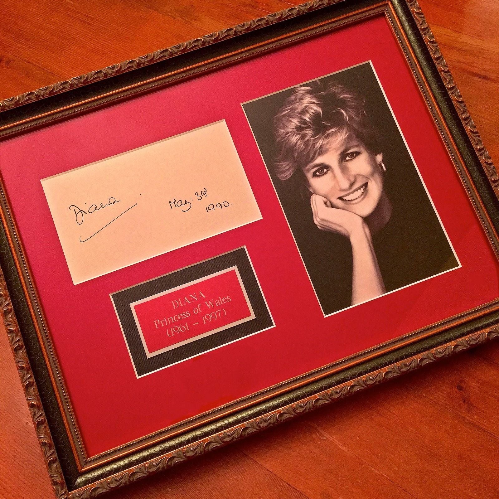 DIANA * Princess of Wales * Scarce Authentic AUTOGRAPH hand SIGNED * Proof!