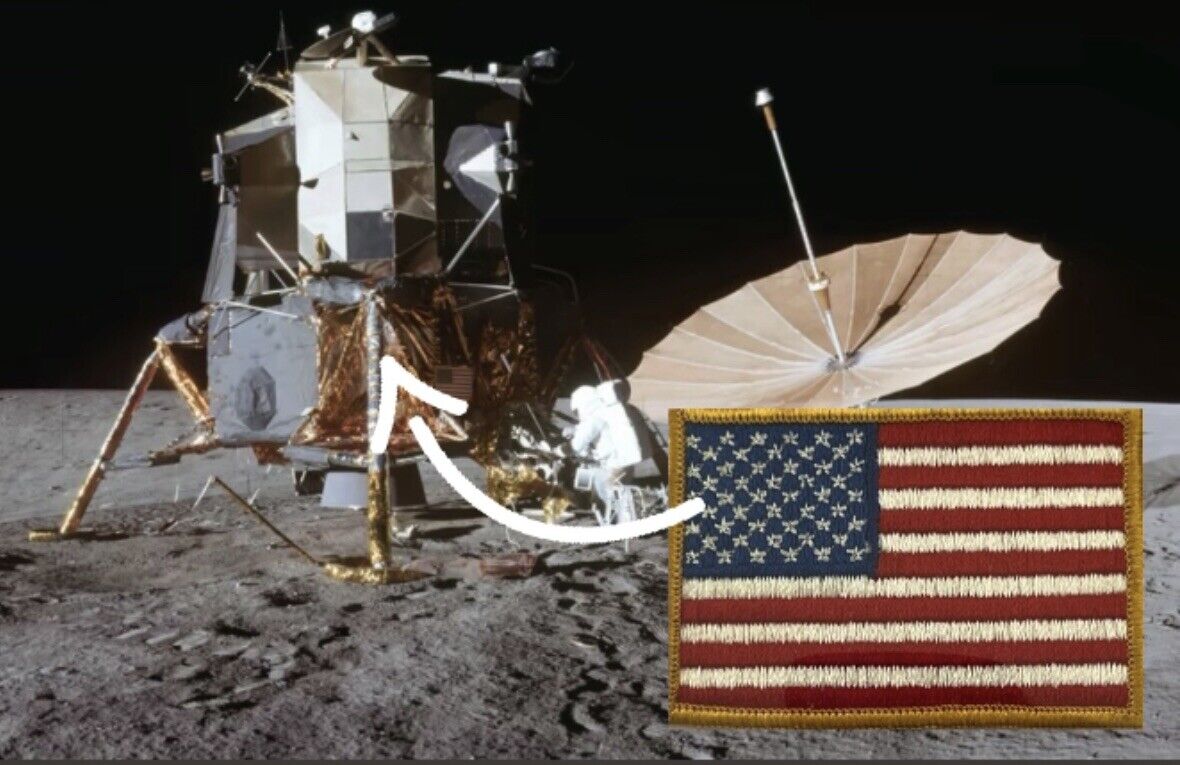 APOLLO 12 * CAG * Lunar Surface Flown Flag Patch Carried by Charles Conrad