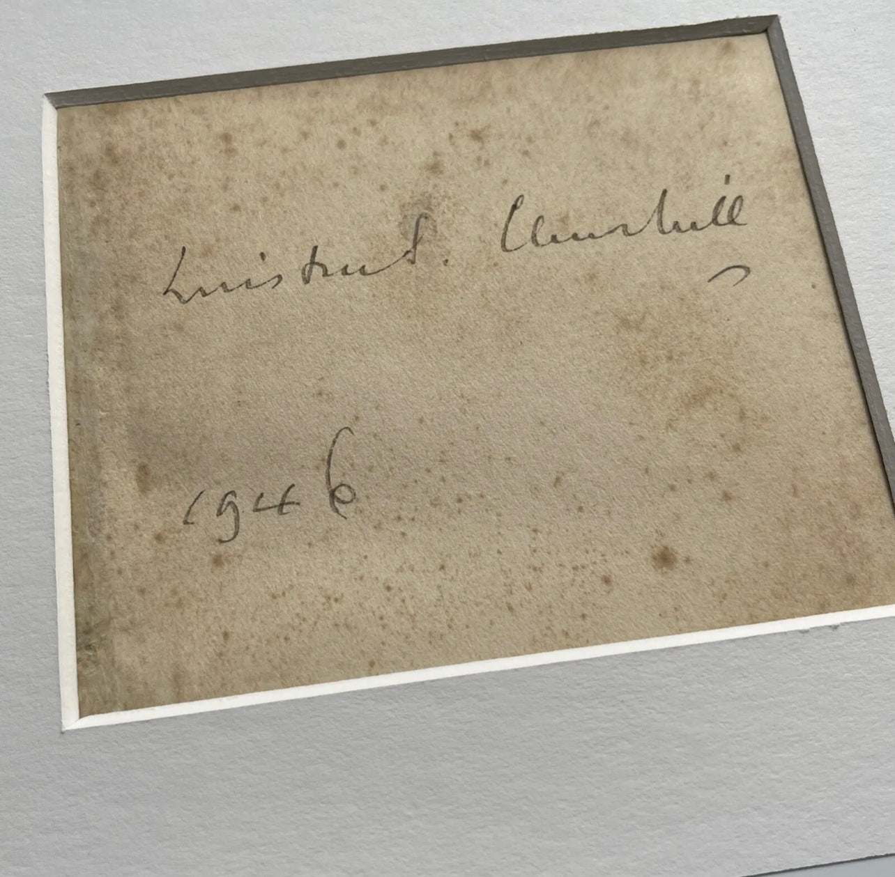 WINSTON CHURCHILL * JSA * UK Prime Minister AUTOGRAPH Cut Signature SIGNED 1946