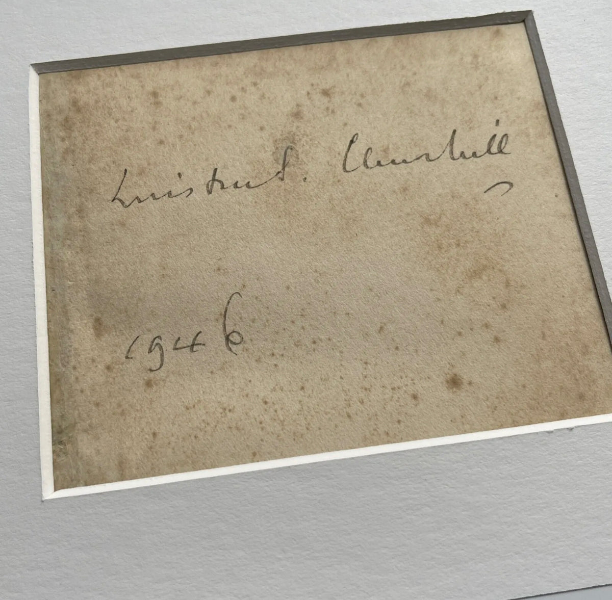 WINSTON CHURCHILL * JSA * UK Prime Minister AUTOGRAPH Cut Signature SIGNED 1946