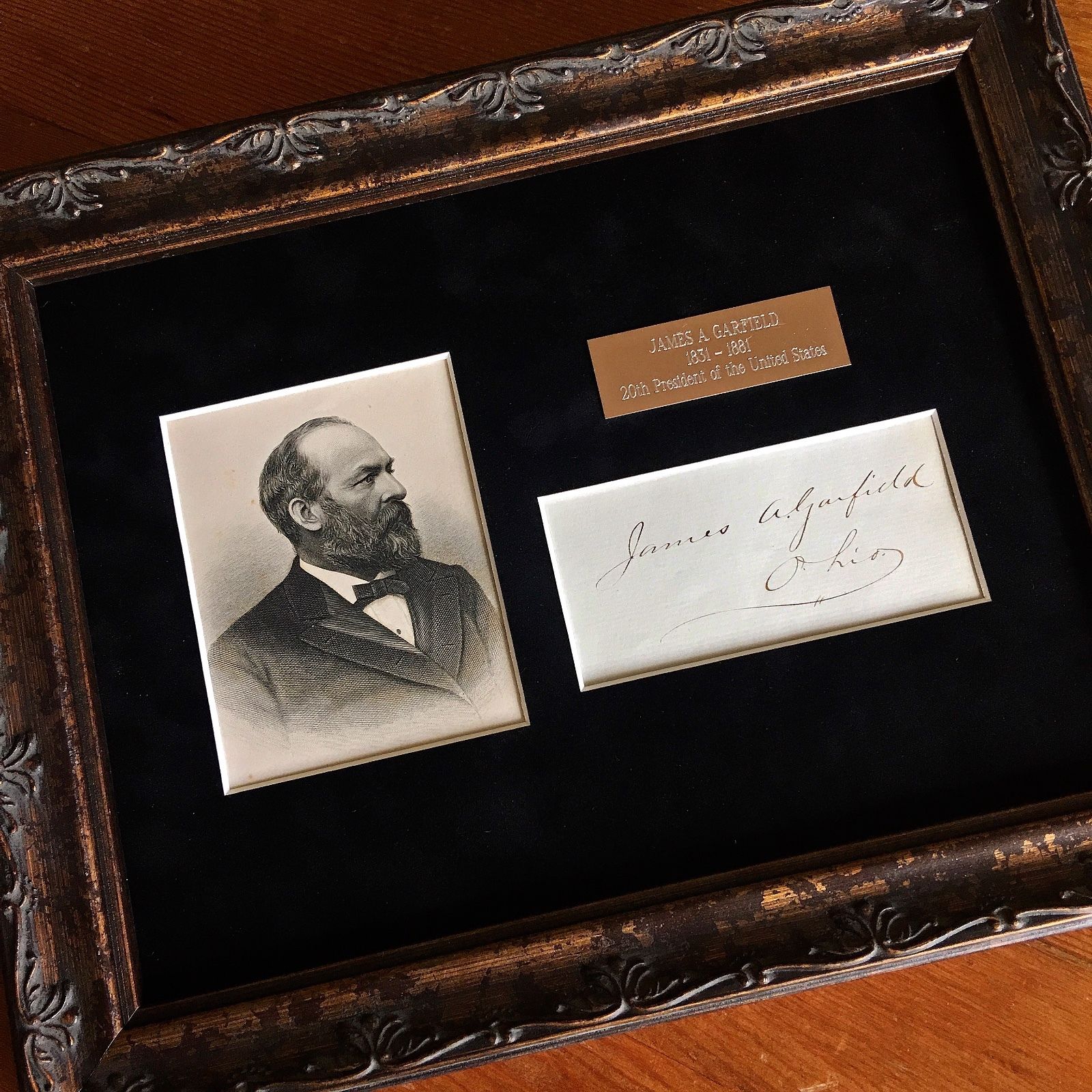JAMES A. GARFIELD * Scarce Full Autograph Signed * Cut Album Page * President